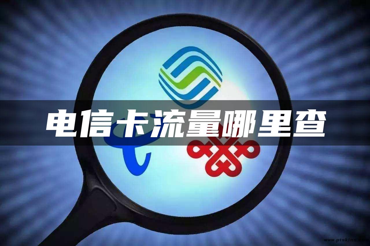 电信卡流量哪里查